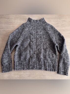 Banana Republic Italian Wool Charcoal Grey Thick Sweater XL